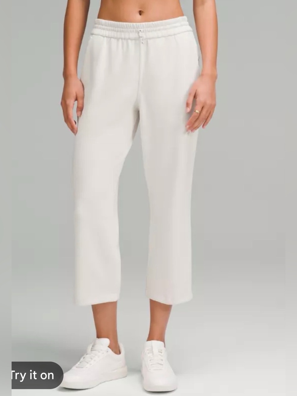 Lululemon Softstreme High-Rise Straight Leg Cropped Pant Size 10, Bone